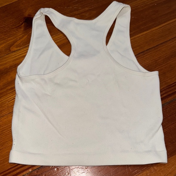 White Ribbed Tank Top - Picture 3 of 3